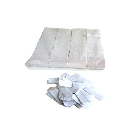 Confettis BIODEGRADABLE SOLUBLE rectangle papier 50x20 Blanc